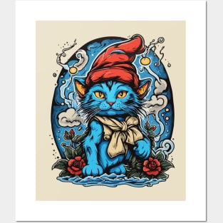 Tattoo Smurf Cat Posters and Art